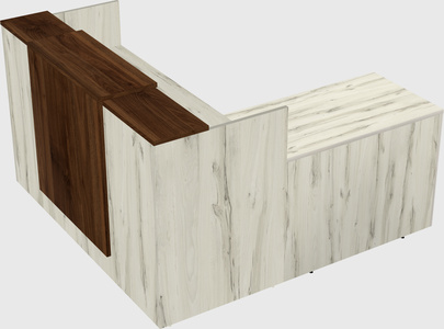 L-shaped modular reception