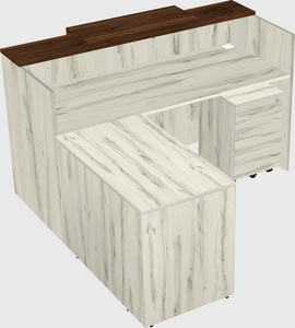 L-shaped modular reception