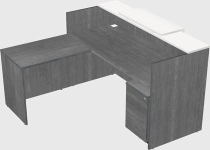 L-shaped modular reception