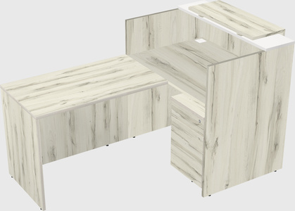 L-shaped modular reception