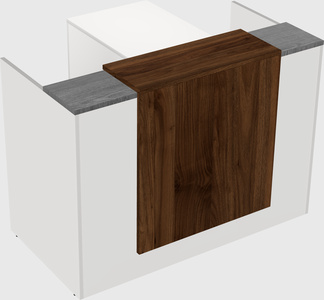L-shaped modular reception
