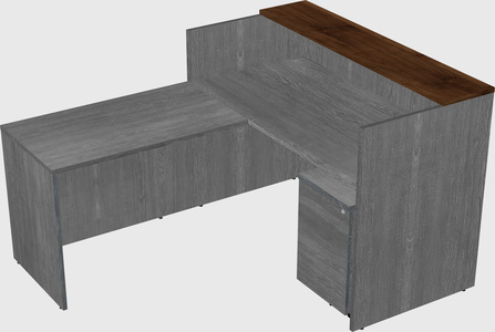L-shaped modular reception