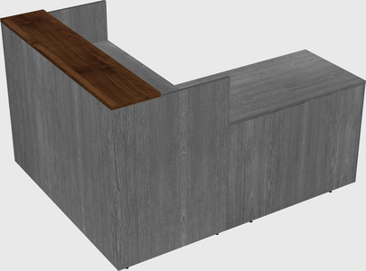 L-shaped modular reception