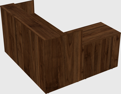 L-shaped modular reception