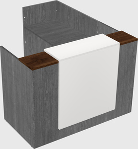 L-shaped modular reception