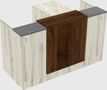 L-shaped modular reception
