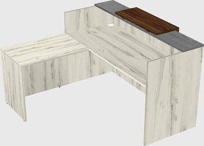 L-shaped modular reception