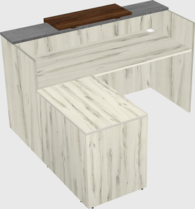 L-shaped modular reception