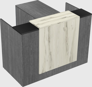 L-shaped modular reception