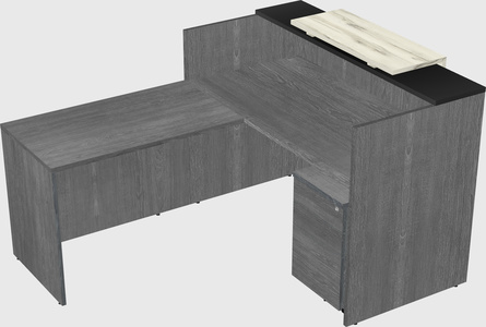 L-shaped modular reception