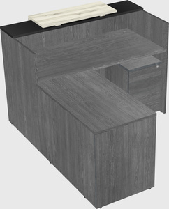 L-shaped modular reception