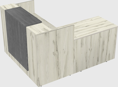 L-shaped modular reception