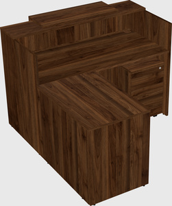 L-shaped modular reception