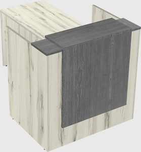 L-shaped modular reception