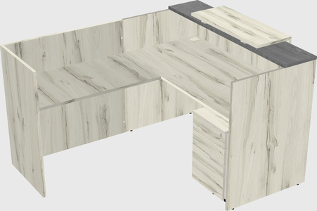 L-shaped modular reception