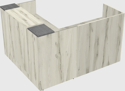 L-shaped modular reception