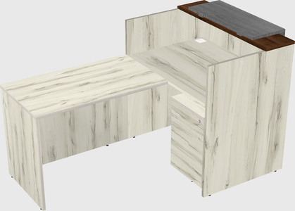 L-shaped modular reception