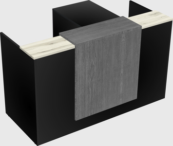 L-shaped modular reception