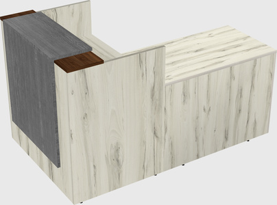 L-shaped modular reception