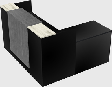 L-shaped modular reception