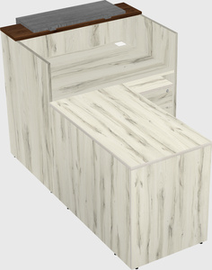 L-shaped modular reception