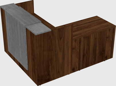 L-shaped modular reception