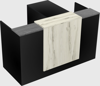 L-shaped modular reception