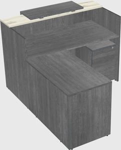 L-shaped modular reception