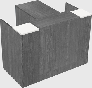 L-shaped modular reception