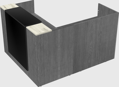 L-shaped modular reception
