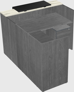 L-shaped modular reception
