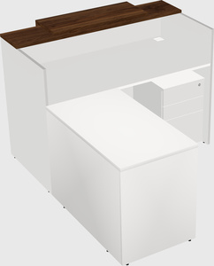 L-shaped modular reception
