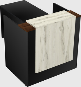 L-shaped modular reception