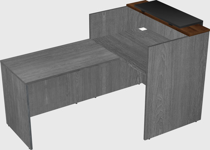 L-shaped modular reception