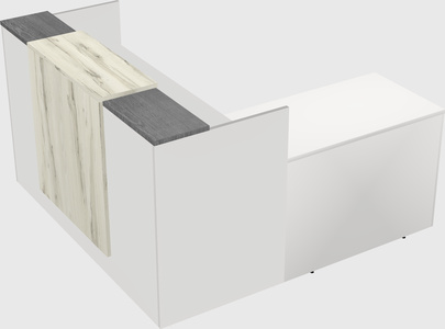 L-shaped modular reception