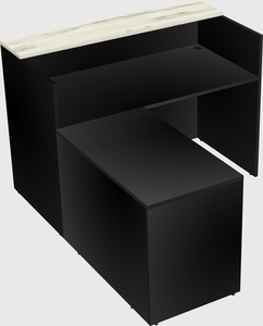 L-shaped modular reception