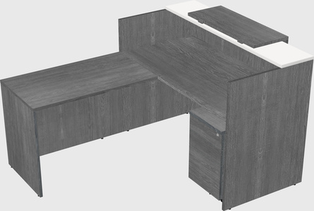L-shaped modular reception