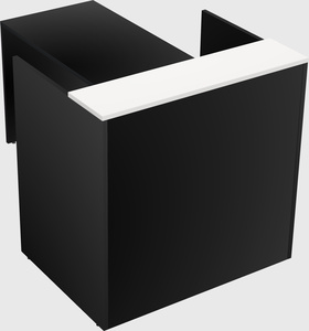 L-shaped modular reception