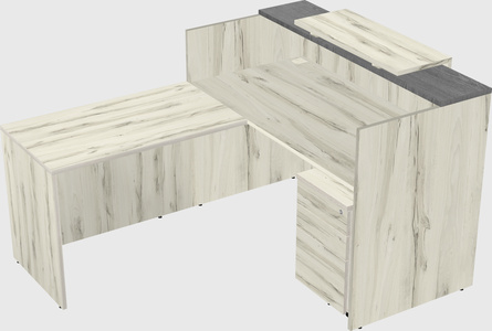 L-shaped modular reception