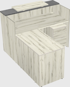L-shaped modular reception
