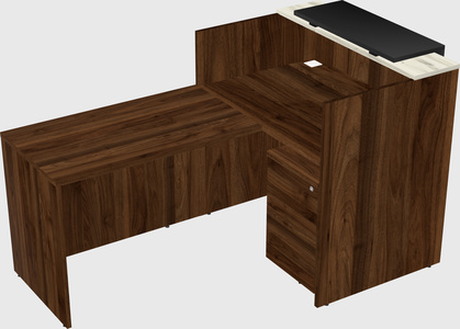 L-shaped modular reception