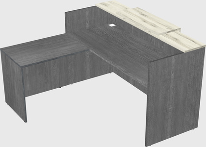 L-shaped modular reception