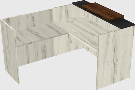 L-shaped modular reception