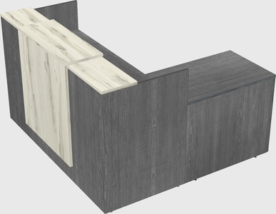 L-shaped modular reception