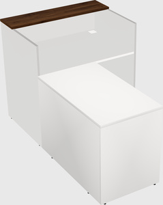 L-shaped modular reception