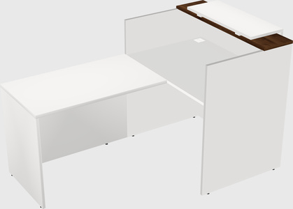 L-shaped modular reception