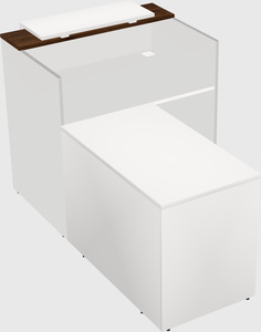 L-shaped modular reception