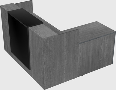 L-shaped modular reception