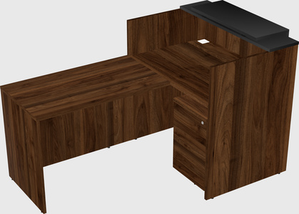 L-shaped modular reception