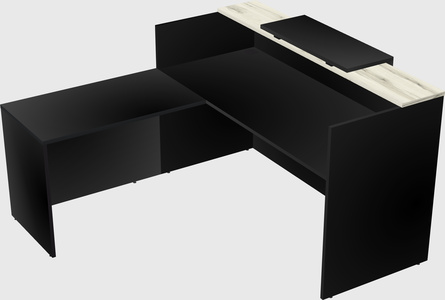 L-shaped modular reception